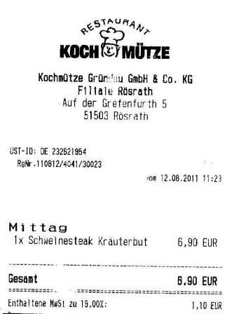 shfv Höffner Kochmütze Restaurant